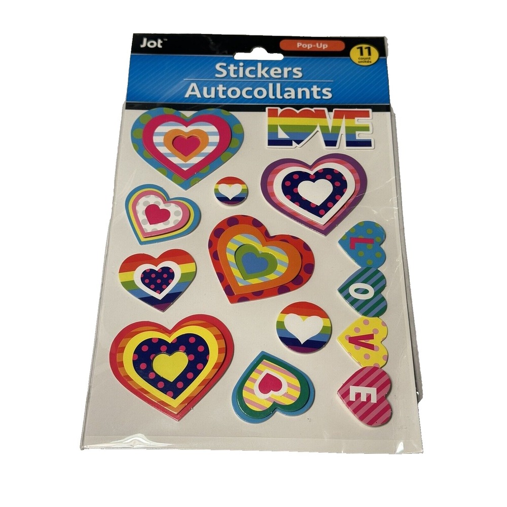 craft stickers autocollants JOT pop up scrap‎ book 11 count